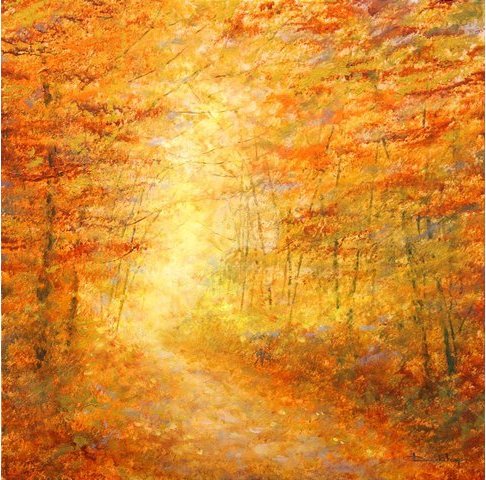 Image of Autumn Path Giclee Print